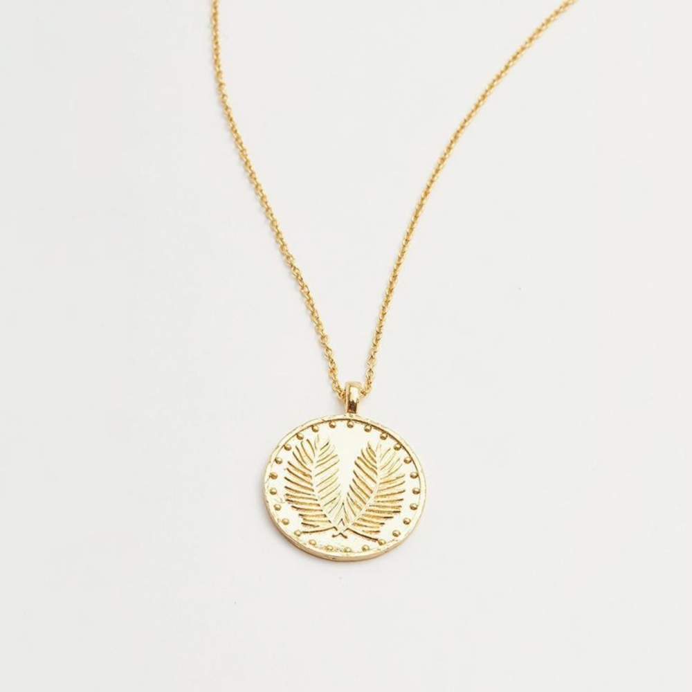 Gorjana palm coin necklace